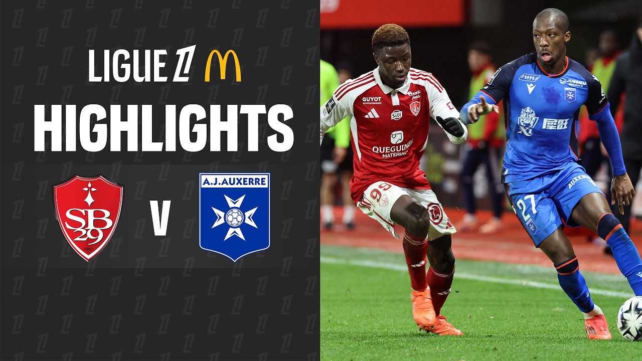 #ไฮไลท์ฟุตบอล [ แบรสต์ 2 - 0 โอแซร์ ] ลีกเอิง ฝรั่งเศส 2025/5.1.69