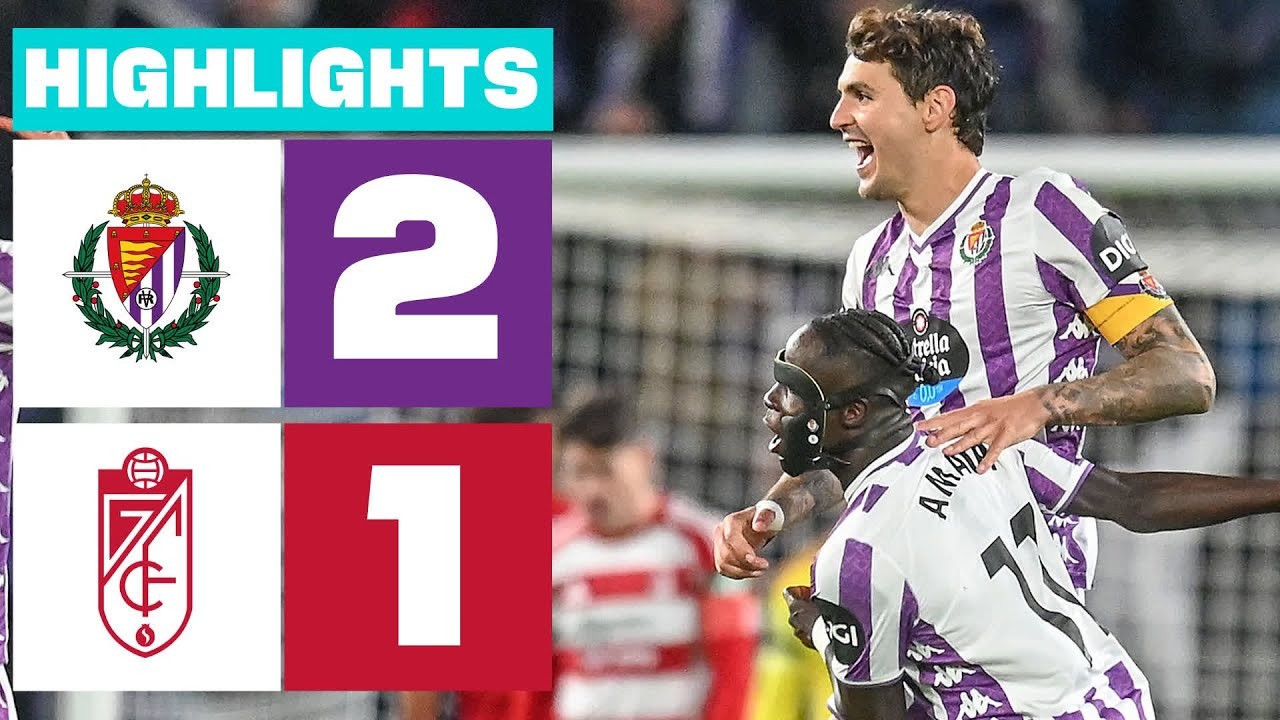 #ไฮไลท์ฟุตบอล [ เรอัล บายาโดลิด 2 - 1 กรานาด้า ] อเดลันเต้ สเปน 2025/4.11.68