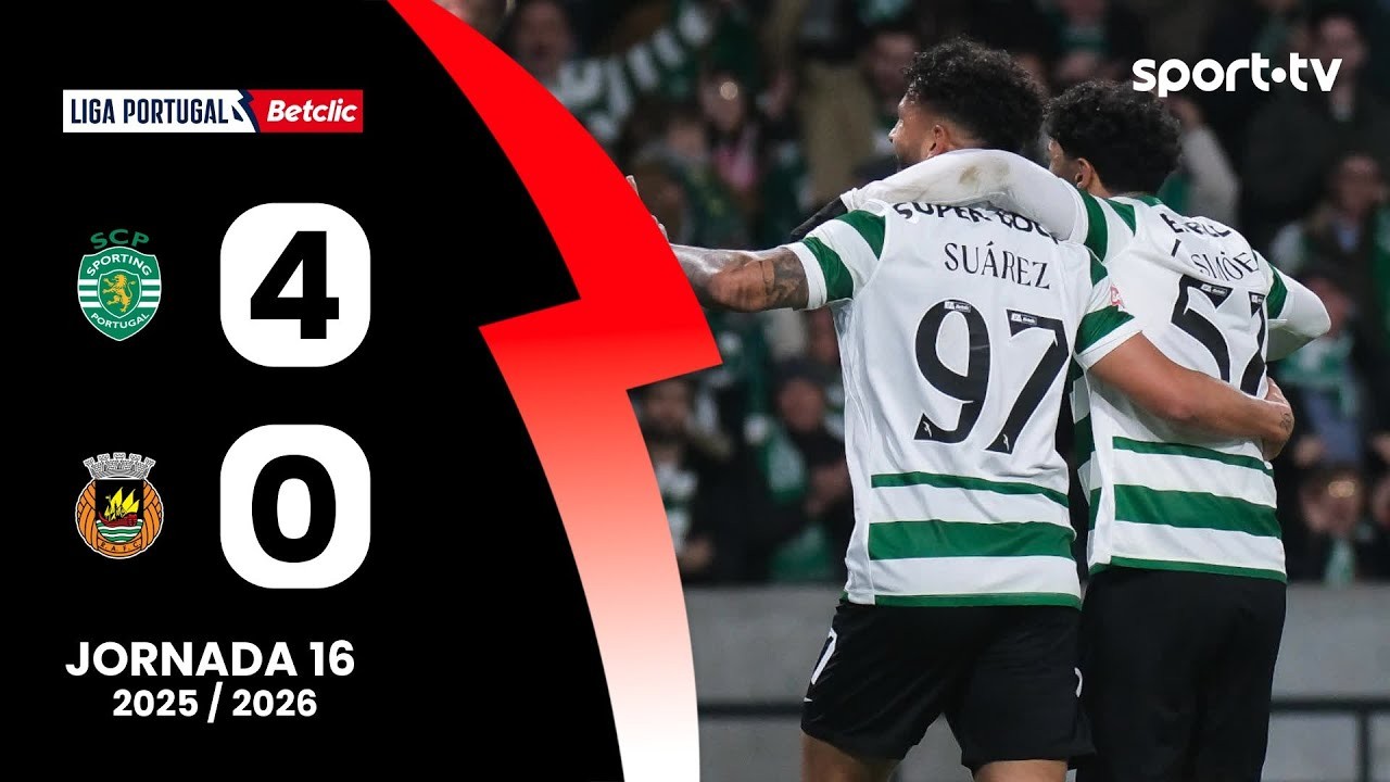 #ไฮไลท์ฟุตบอล [ สปอร์ติ้ง ลิสบอน 4 - 0 ริโอ อาฟ ] พรีไมร่า ลีก้า โปรตุเกส 2025/29.12.68